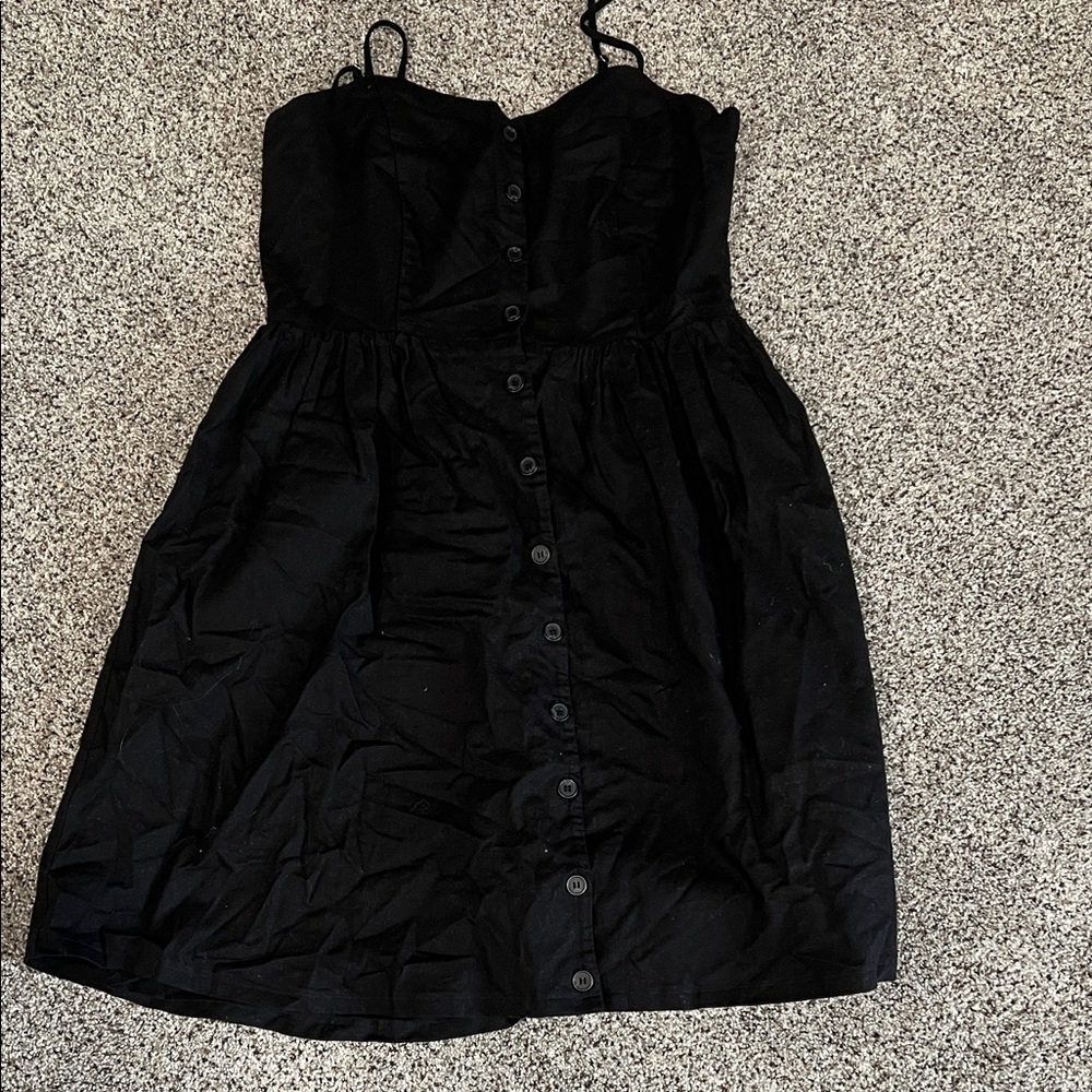H&M Black Smocked Dress Women’s M